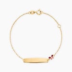 Bracelet Identit&eacute; Mellie Or Jaune - Bracelets Communion Enfant | Histoire d&rsquo;Or