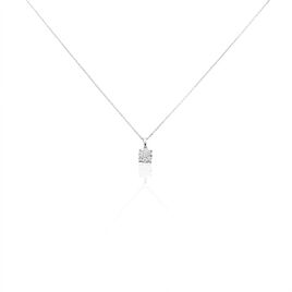 Collier Charlene Or Blanc Diamant Synthetique - Colliers Femme | Histoire d’Or
