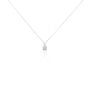 Collier Charlene Or Blanc Diamant Synthetique