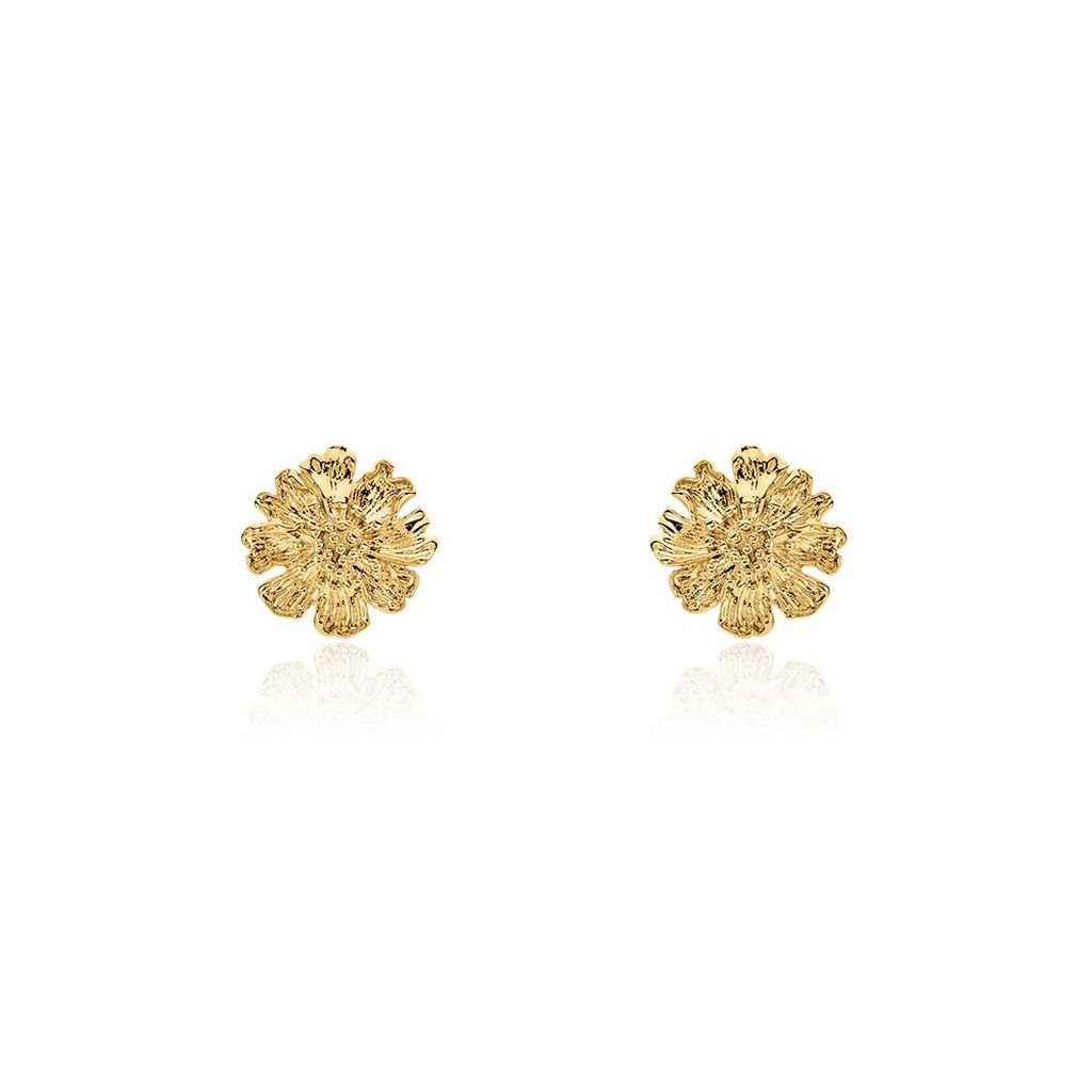 Boucles D'oreilles Puces Dyonis Acier Jaune - Boucles d'oreilles fantaisie Femme | Histoire d’Or