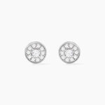 Boucles D'oreilles Puces Auxana Argent Blanc Oxyde De Zirconium - Boucles d'oreilles fantaisie Femme | Histoire d&rsquo;Or