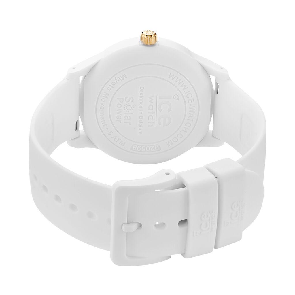 Montre Ice Watch Solar Power Blanc - Montres solaires Femme | Histoire d&rsquo;Or