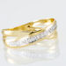 Bague Croisee Or Jaune Diamant - Bagues avec pierre Femme | Histoire d’Or
