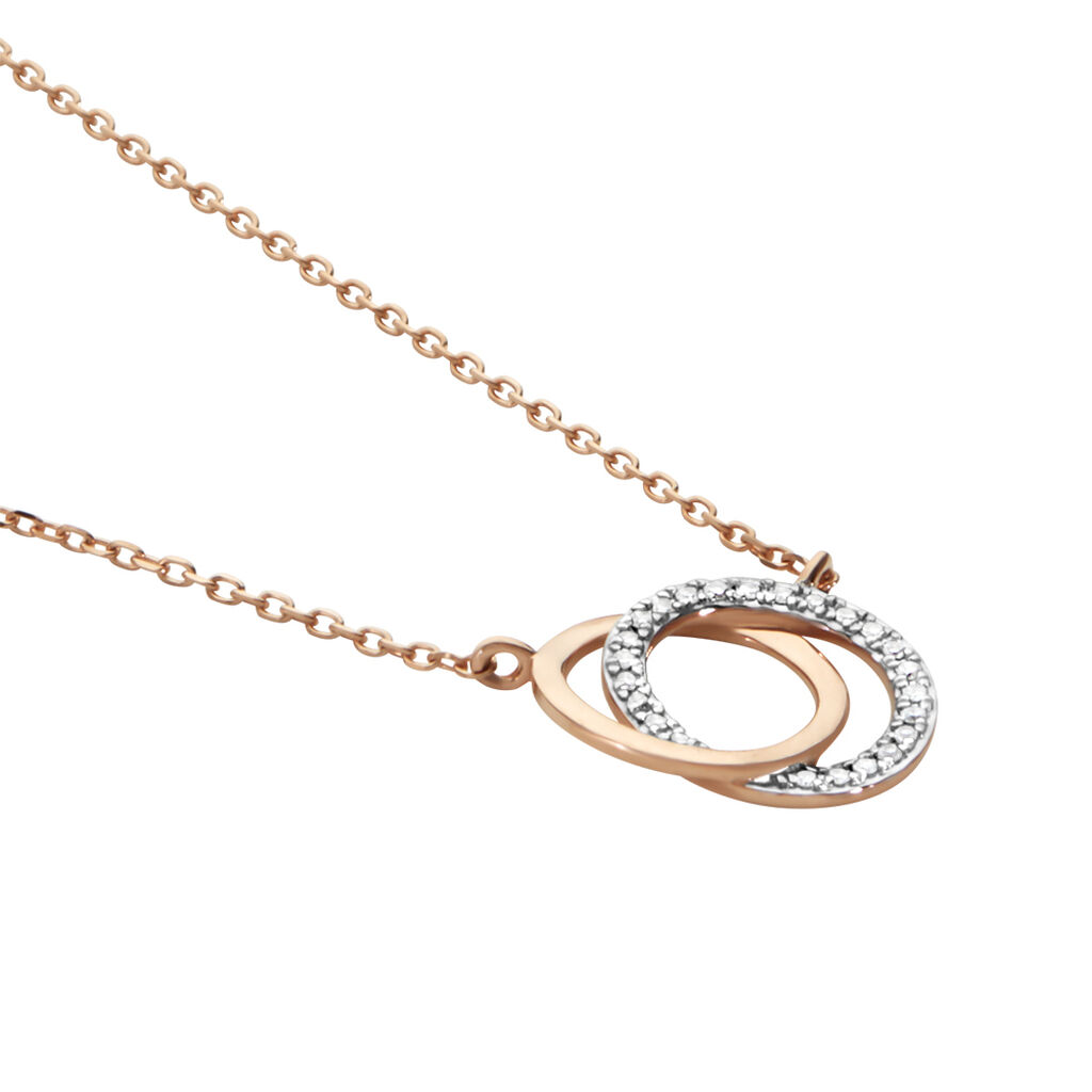 Collier Or Rose Tresha Diamants - Colliers Femme | Histoire d’Or