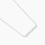 Collier Elixanne Argent Blanc Oxyde De Zirconium - Colliers fantaisie Femme | Histoire d&rsquo;Or