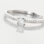 Bague Solitaire Hemera Or Blanc Diamant - Bagues solitaires Femme | Histoire d&rsquo;Or