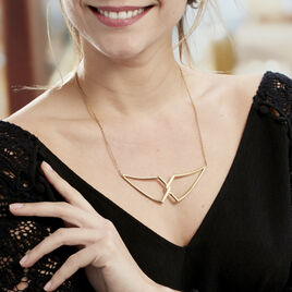 Collier Sautoir Adelind Acier Jaune - Colliers fantaisie Femme | Histoire d’Or