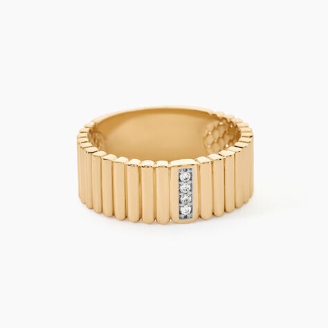 Bague Alegria Plaqu&eacute; Or Jaune Oxydes De Zirconium - Bagues avec pierre Femme | Histoire d&rsquo;Or