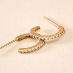 Cr&eacute;oles Or Jaune Brodie Oxyde De Zirconium - Boucles d'oreilles cr&eacute;oles Femme | Histoire d&rsquo;Or