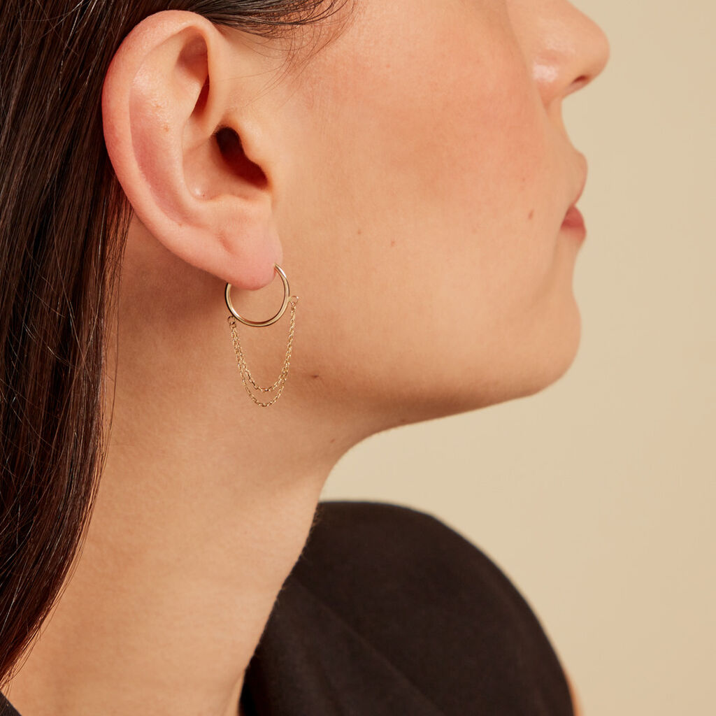 Créoles Calogero Or Jaune - Boucles d'oreilles créoles Femme | Histoire d’Or