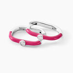 Cr&eacute;oles Infini Pop Argent Blanc Oxyde De Zirconium - Boucles d'oreilles cr&eacute;oles Femme | Histoire d&rsquo;Or