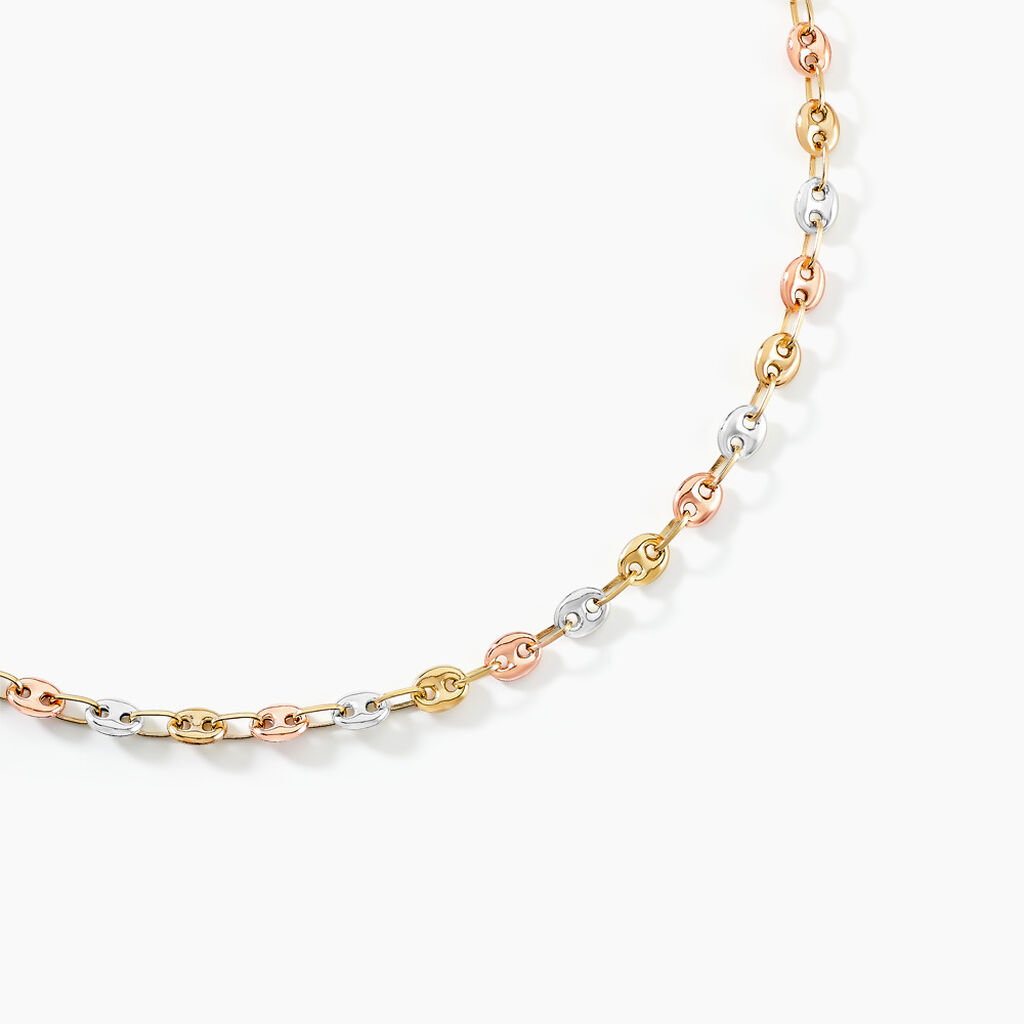 Collier Maille Dami Maille Grain De Cafe Or Tricolore