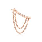 Bijou D'oreille Unitaire Katelyn Argent Rose Oxyde De Zirconium - Piercings d'oreilles Femme | Histoire d&rsquo;Or