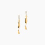 Boucles D'oreilles Pendantes Kristina Or Jaune Oxyde De Zirconium - Boucles d'oreilles pendantes Femme | Histoire d&rsquo;Or