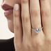 Bague Or Blanc Terese Topaze Oxydes De Zirconium - Bagues solitaires Femme | Histoire d’Or