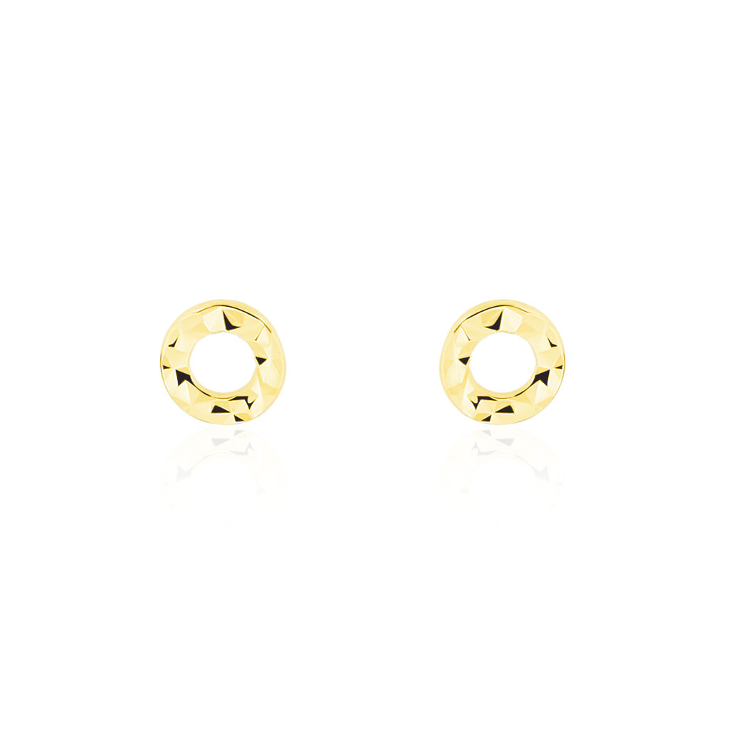 Boucles D'oreilles Puces Berangere Cercle 3 Or Jaune - Clous d'oreilles Femme | Histoire d&rsquo;Or