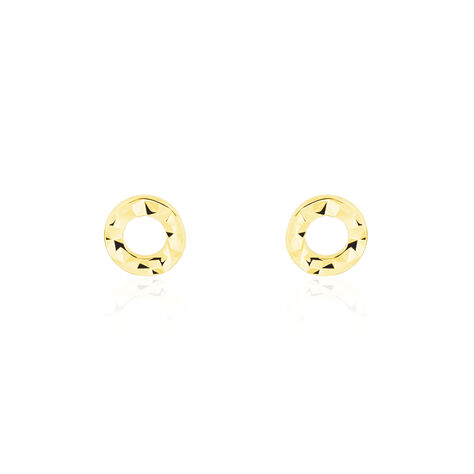 Boucles D'oreilles Puces Berangere Cercle 3 Or Jaune - Clous d'oreilles Femme | Histoire d&rsquo;Or