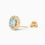 Boucles D'oreilles Puces Plaqu&eacute; Or Radbod Pierres Artificielles Oxydes - Boucles d'oreilles fantaisie Femme | Histoire d&rsquo;Or