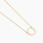 Collier Stip Or Jaune Oxyde De Zirconium - Colliers Femme | Histoire d&rsquo;Or