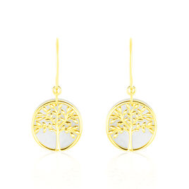Boucles D'oreilles Pendantes Noamie Or Jaune Nacre - Boucles d'oreilles pendantes Femme | Histoire d’Or
