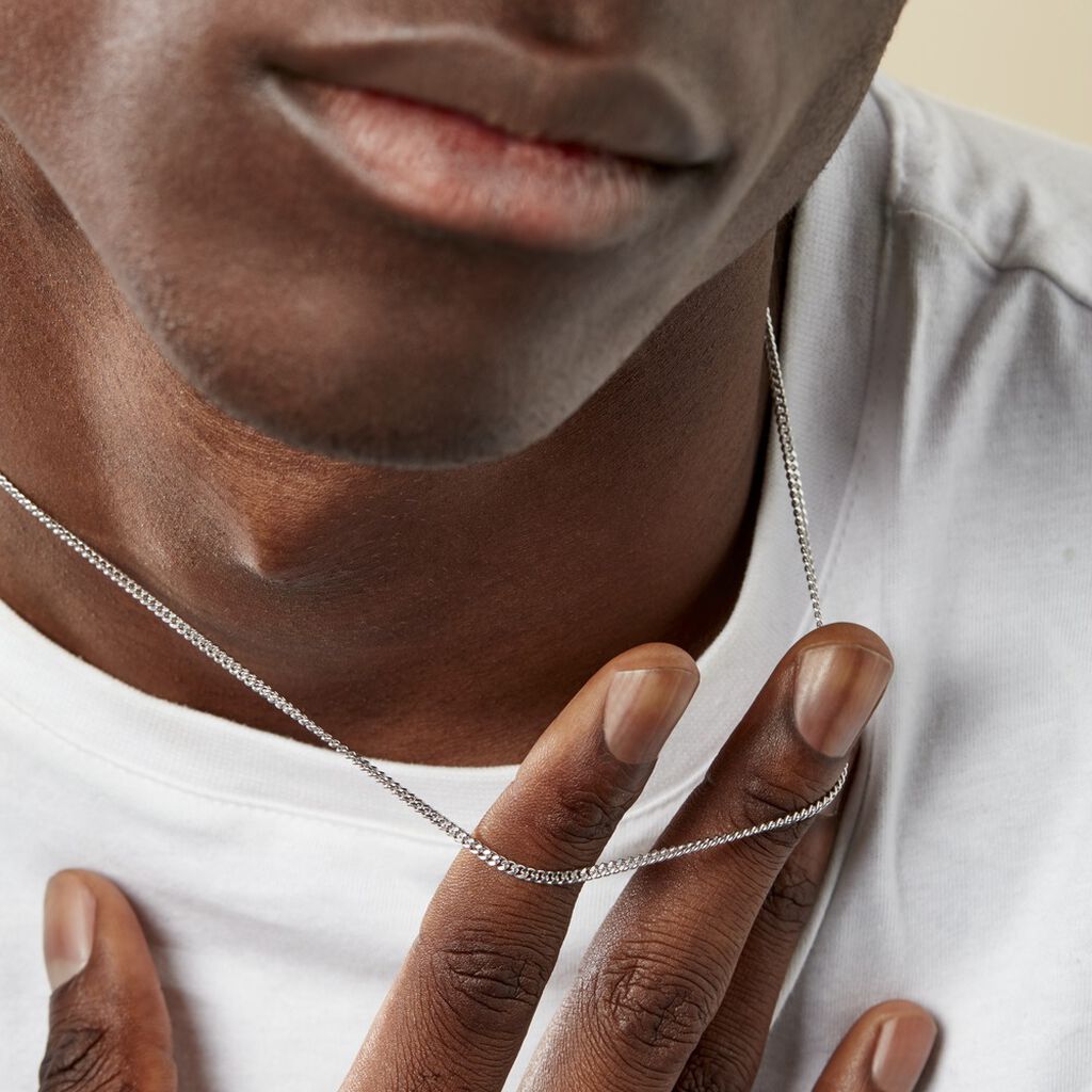 Chaîne Clementine Argent Blanc - Chaines Homme | Histoire d’Or