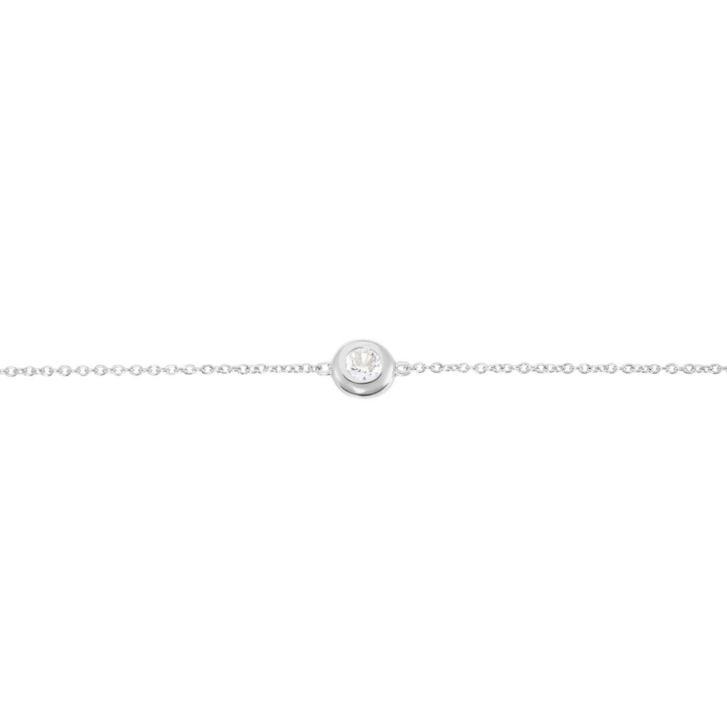 Bracelet Court Argent Blanc Laureano Oxyde De Zirconium - Bracelets Femme | Histoire d&rsquo;Or