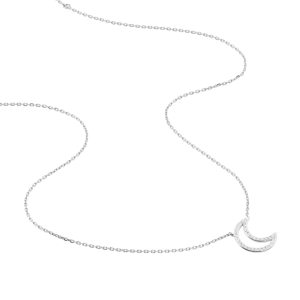 Collier Aisha Argent Blanc Oxyde De Zirconium - Colliers fantaisie Femme | Histoire d’Or