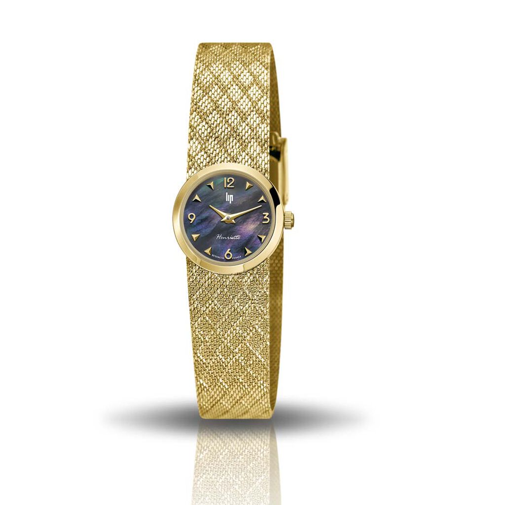 Montre Lip Henriette 22 Nacre Noire - Montres Femme | Histoire d&rsquo;Or