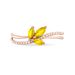 Bague Angie Or Rose Citrine Et Diamant