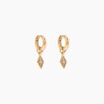 Cr&eacute;oles Leoda Plaqu&eacute; Or Jaune Oxyde De Zirconium - Boucles d'oreilles cr&eacute;oles Femme | Histoire d&rsquo;Or