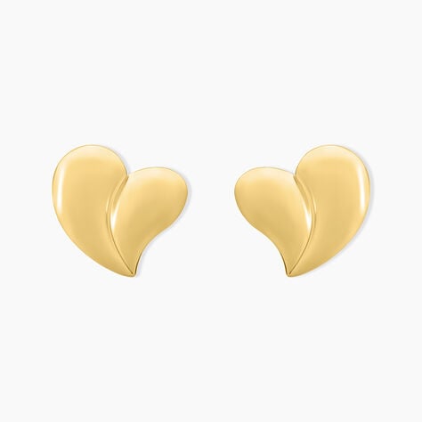 Boucles D'oreilles Puces Madlie Acier Jaune - Nouveautés Femme | Histoire d’Or