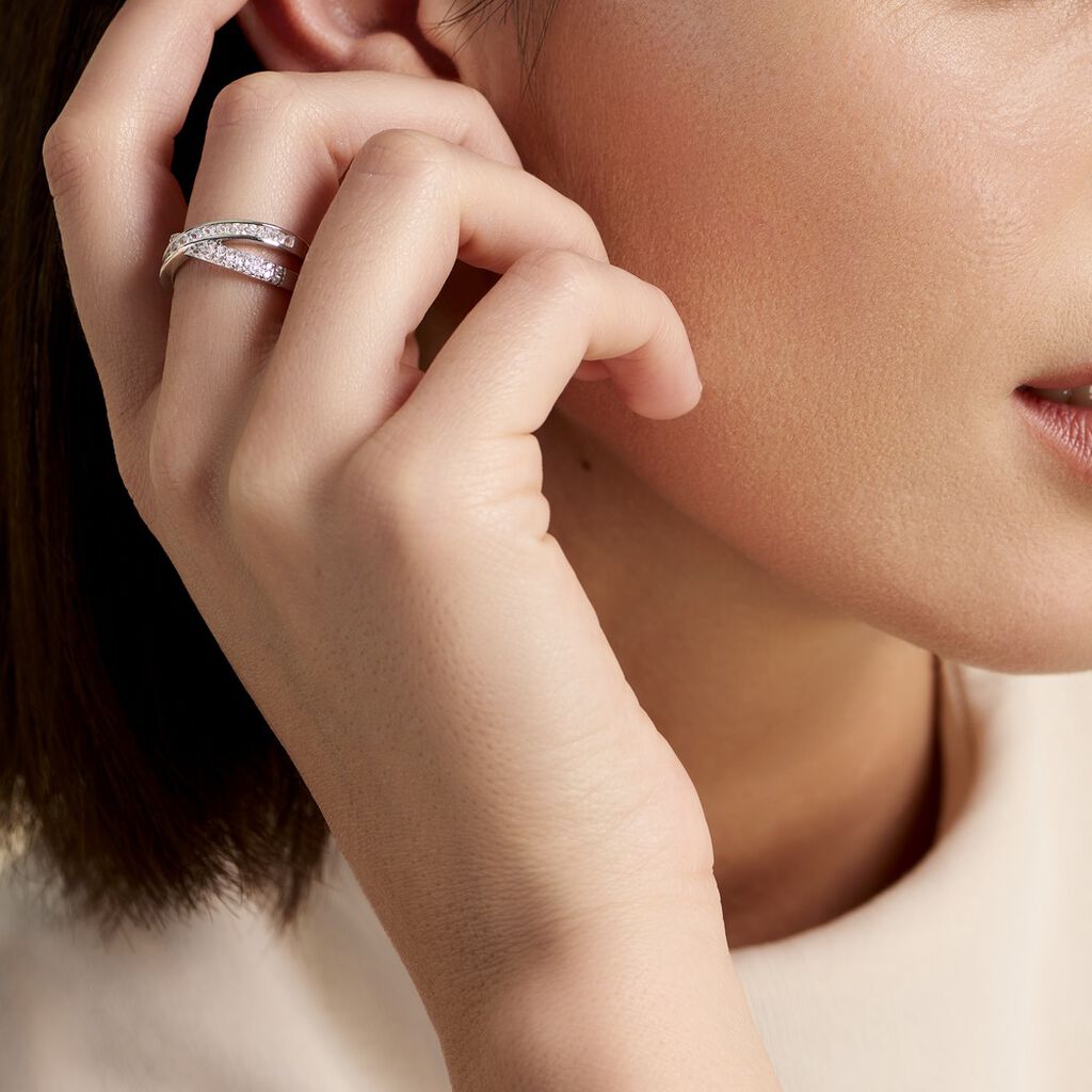 Bague Audon Argent Blanc Oxyde De Zirconium - Bagues avec pierre Femme | Histoire d’Or