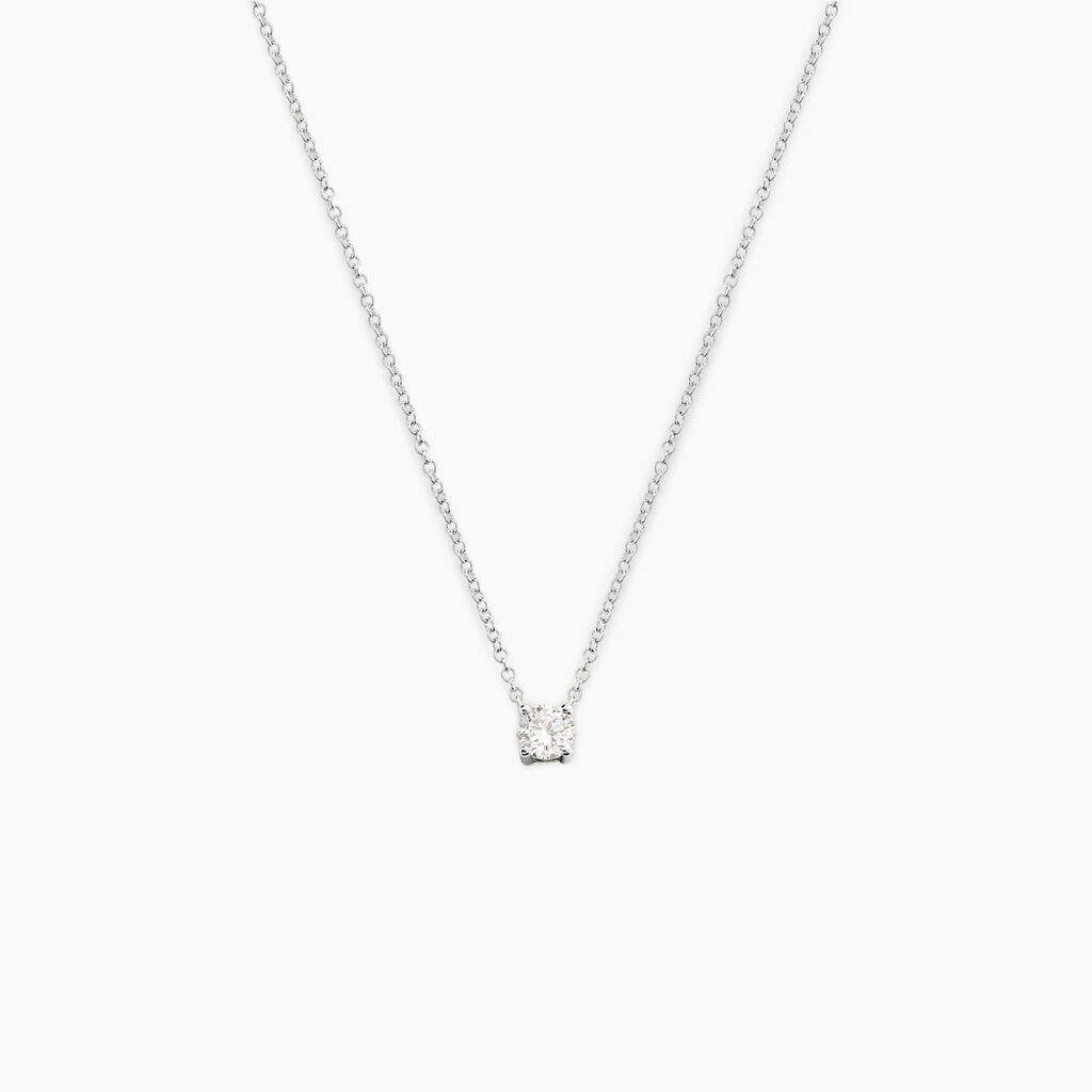 Collier Aphrodite Or Blanc Diamant - Colliers Femme | Histoire d’Or