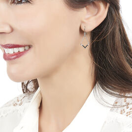 Boucles D'oreilles Pendantes Tilane Or Blanc Diamant - Boucles d'oreilles pendantes Femme | Histoire d’Or
