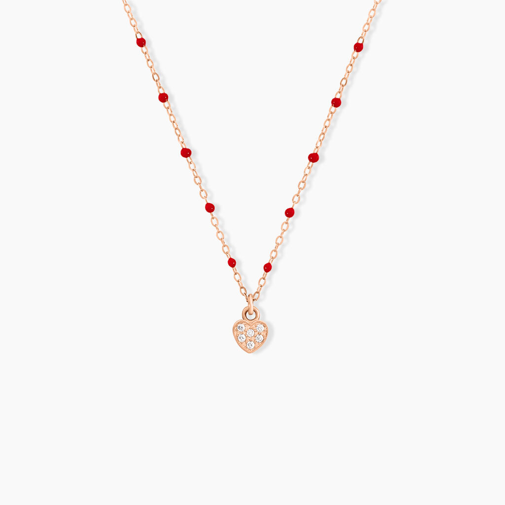 Collier Polka Argent Rose Oxyde De Zirconium - F&ecirc;te des m&egrave;res Femme | Histoire d&rsquo;Or