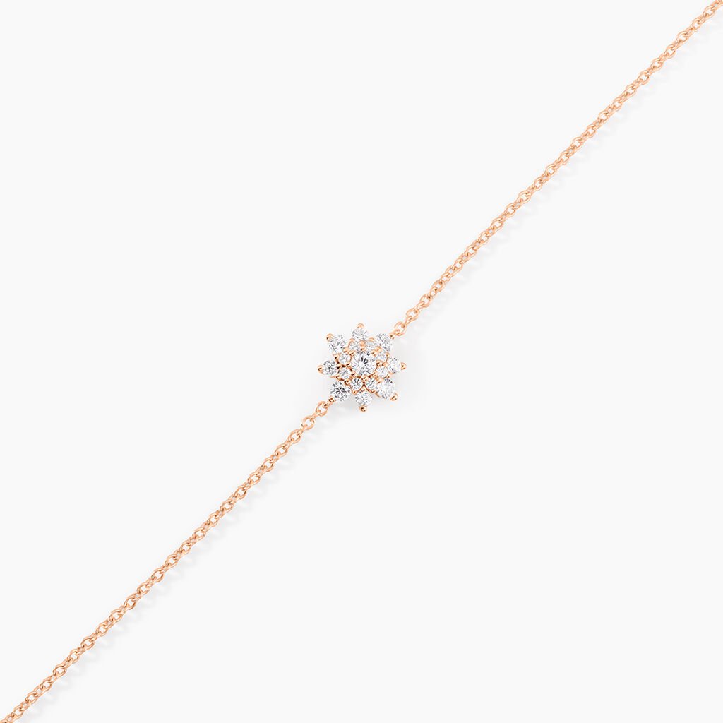 Bracelet Lorraine Argent Rose Oxyde De Zirconium - Bracelets Femme | Histoire d&rsquo;Or