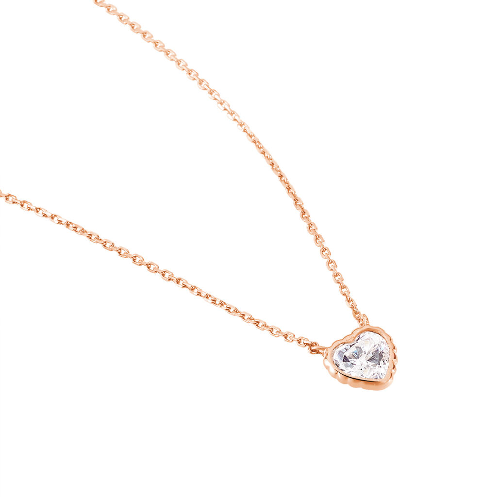 Collier Kadidjatou Or Rose Oxyde De Zirconium - Colliers Femme | Histoire d’Or