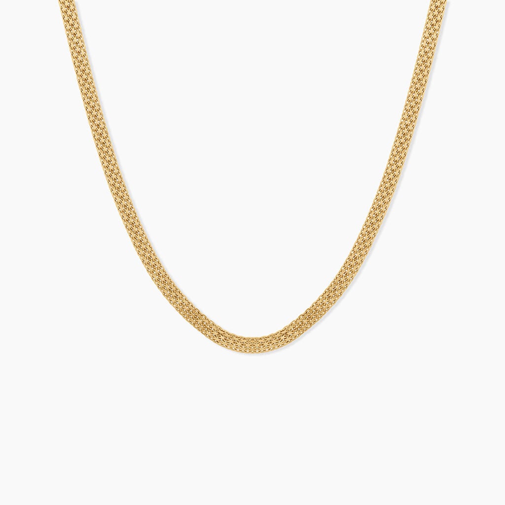 Collier Olfa Argent Dor&eacute; A L'Or 750/1000 - Bijoux sans pierre Femme | Histoire d&rsquo;Or