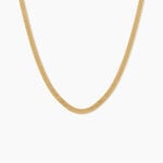 Collier Olfa Argent Dor&eacute; A L'Or 750/1000 - Bijoux sans pierre Femme | Histoire d&rsquo;Or