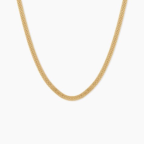 Collier Olfa Argent Dor&eacute; A L'Or 750/1000 - Bijoux sans pierre Femme | Histoire d&rsquo;Or