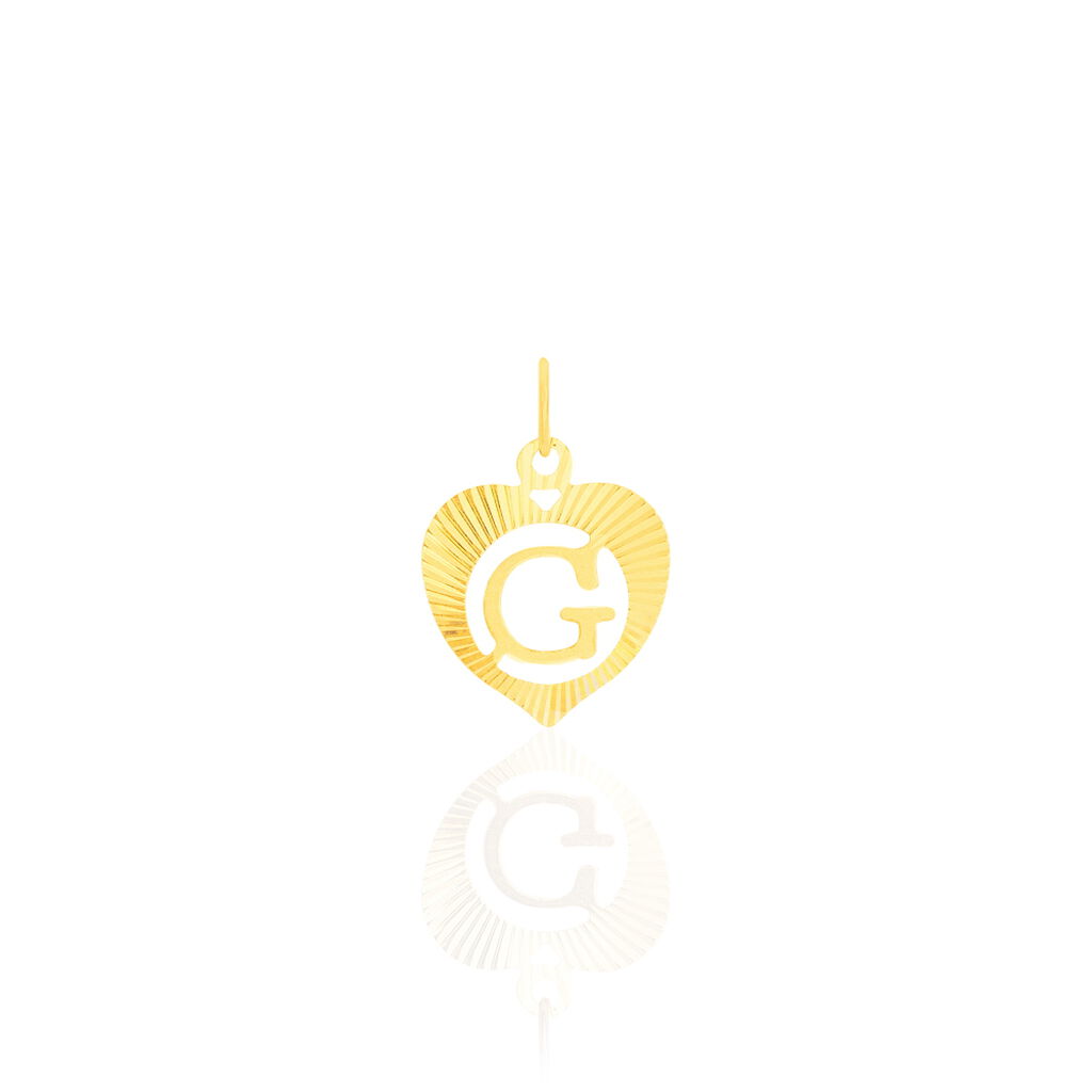 Pendentif Eudocie Coeur Lettre Or Jaune