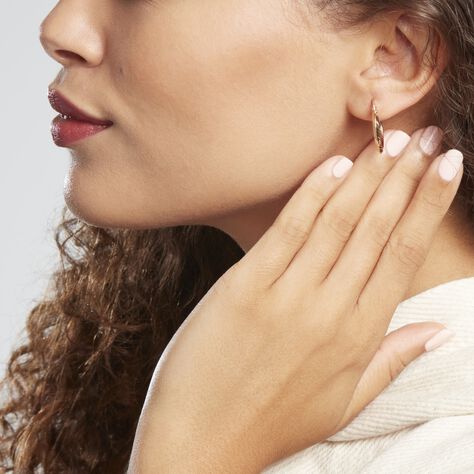 Créoles Remey Plaque Or Jaune - Boucles d'oreilles créoles Femme | Histoire d’Or
