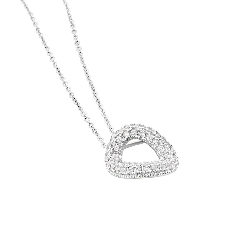 Collier Argent Blanc Irenaeus Oxydes De Zirconium - Colliers fantaisie Femme | Histoire d&rsquo;Or