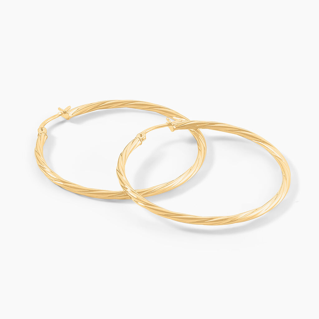Créoles Youri Or Jaune - Boucles d'oreilles créoles Femme | Histoire d’Or