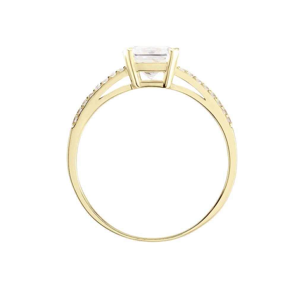 Bague Solitaire Or Jaune Beline Oxyde De Zirconium - Bagues solitaires Femme | Histoire d&rsquo;Or