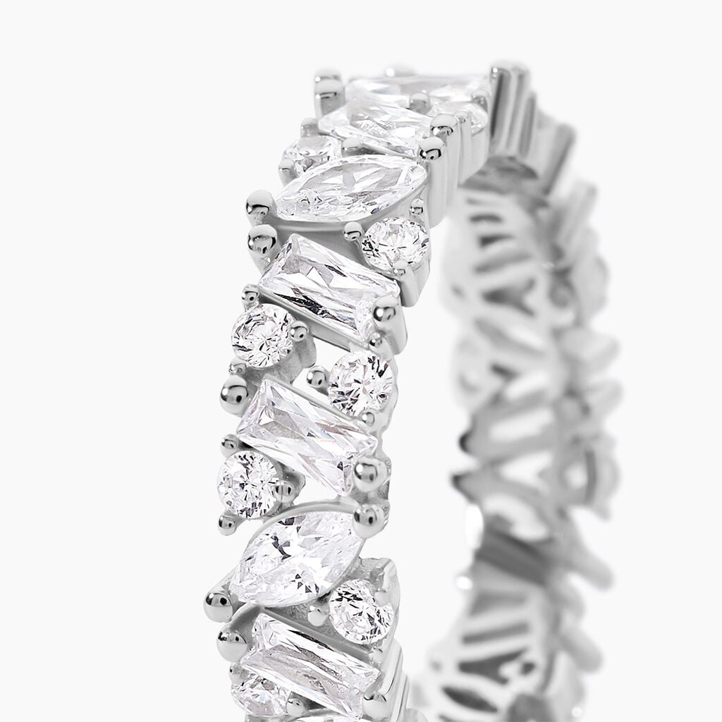 Bague Tapis Rouge Argent Blanc Oxyde De Zirconium - Bagues avec pierre Femme | Histoire d&rsquo;Or