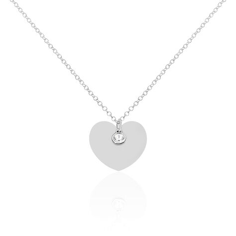 Collier Sautoir Ylla Argent Blanc Oxyde De Zirconium - Sautoirs Femme | Histoire d’Or