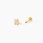 Piercing Gerrit Or Jaune Perle De Culture Oxyde De Zirconium - Piercings d'oreilles Femme | Histoire d&rsquo;Or