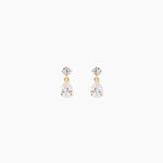 Boucles D'Oreilles Pendantes Steacy Or Jaune Oxyde De Zirconium - Boucles d'oreilles pendantes Femme | Histoire d&rsquo;Or