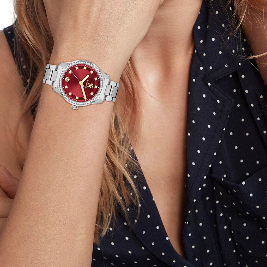 Montre Tommy Hilfiger Th85 Crystals Cerise - Montres Femme | Histoire d’Or